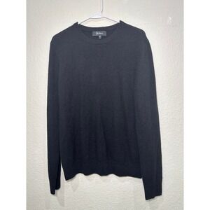 Quince Mens Black 100% Cashmere Crewneck Sweater Small Classic Knit Luxury Soft